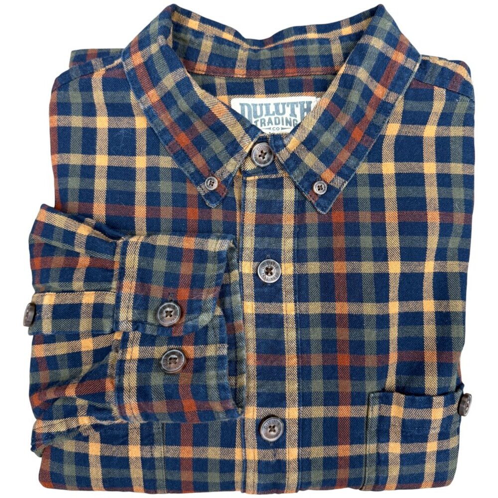 EUC Men's DULUTH‎ TRADING Free Swingin' Relaxed Fit Flannel Shirt | Size L